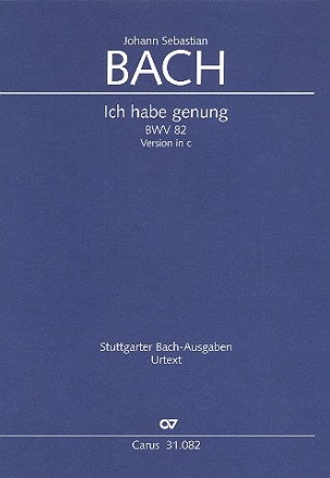 Ich habe genung BWV82 in der 1. Fassung von 1727 Partitur (dt/en)