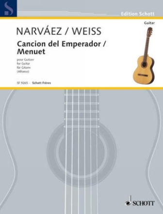 Cancion del emperador   et Menuet en r majeur pour guitare