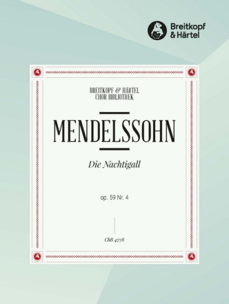 Die Nachtigall op.59,4 fr gem Chor a cappella Chorpartitur