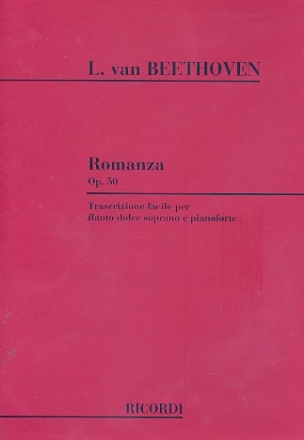 Romanza fa maggiore op.50 per flauto dolce soprano e pianoforte