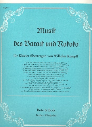 Pastorale varie KVANH.209b fr Klavier Kempff, Wilhelm, Bearb.