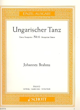 Ungarischer Tanz Nr.6 fr Klavier zu 4 Hnden