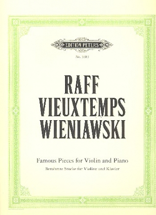 Berhmte Stcke fr Violine und Klavier (Raff, Vieuxtemps, Wieniawski)