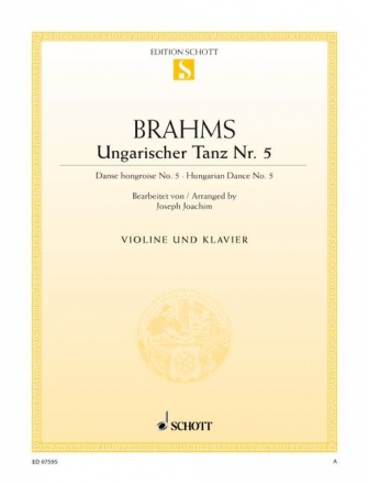 Ungarischer Tanz Nr. 5 fr Violine und Klavier