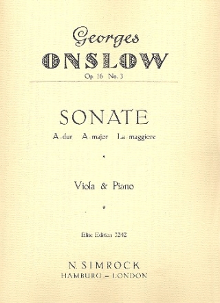 Sonate A-Dur op.16,3 fr Viola und Klavier