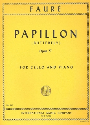 Papillon op.77 for cello and piano