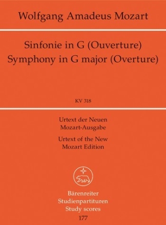 Sinfonie G-Dur KV318 Ouvertre fr Orchester studienpartitur