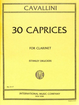 30 Caprices for clarinet DRUCKER, ST., ED.