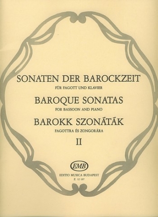 Sonaten der Barockzeit Band 2 fr Fagott und Klavier