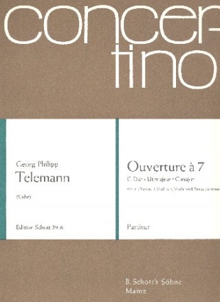 Ouverture  7 TWV 55:C6 fr 3 Oboen, 2 Violinen, Viola und Basso continuo, Cembalo (Klavier),  Err:520