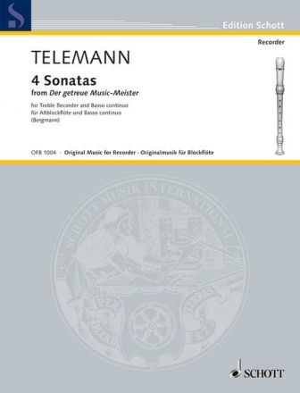 Sonatas Nr.1-4 for treble recorder and bc