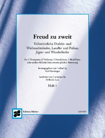 Freud zu zweit Band 1 - volkstmliche Lieder fr 2 Trompeten Spielpartitur