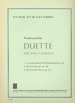 Duette op.55 Band 3 3 leichte Duos fr 2 Gitarren,  Spielpartitur