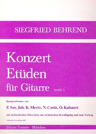 Konzertetden Band 2 fr Gitarre