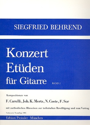 Konzertetden Band 1 fr Gitarre