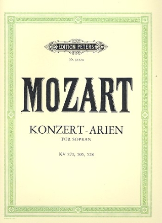 Konzert-Arien fr hohe Singsstimme und Klavier (it/dt)