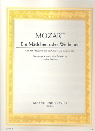 Die Zauberflte fr Bariton und Klavier