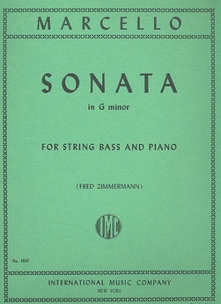 Sonata g minor for string bass and piano