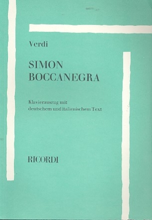 Simon Boccanegra  Klavierauszug (it/dt, broschiert)