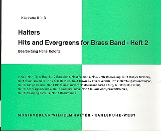 Halters Hits and Evergreens Band 2 fr Blasorchester Klarinette 2