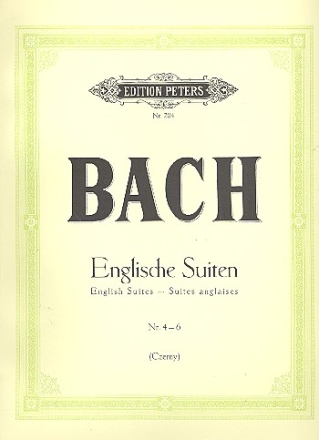 Englische Suiten Band 2 (Nr.4-6) BWV 809-811 fr Klavier