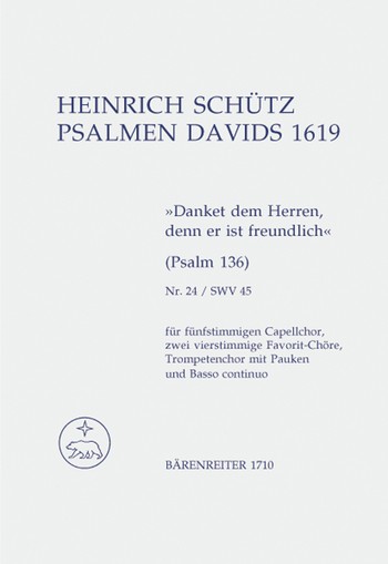 Danket dem Herren SWV245 fr 2 Favoritchre, Kapellchor und Instrumente Partitur