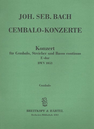 Konzert E-Dur BWV1053 fr Cembalo und Orchester Cembalo