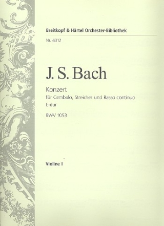 Konzert E-Dur BWV1053 fr Cembalo und Orchester Violine 1