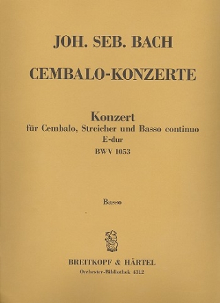 Konzert E-Dur BWV1053 fr Cembalo und Orchester Violoncello / Kontrabass