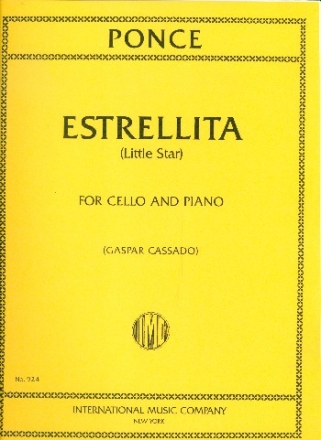 Estrellita for violoncello and piano