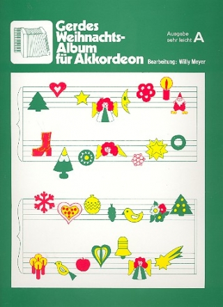 Weihnachtsalbum Ausgabe A fr Akkordeon ab 12 Bssen (sehr leicht)