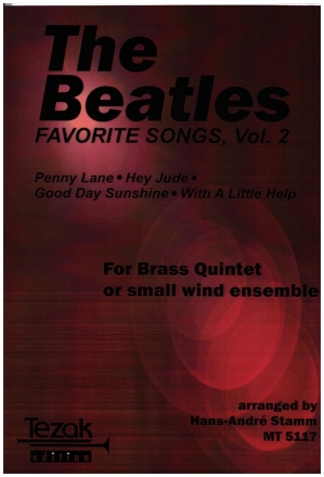 Favorite Songs by The Beatles Band 2 fr Blechblasquintett Partitur und Stimmen