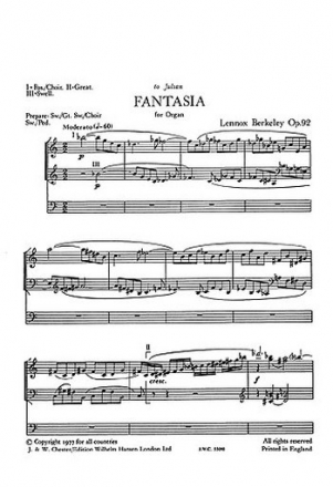 FANTASIA OP.92 for organ