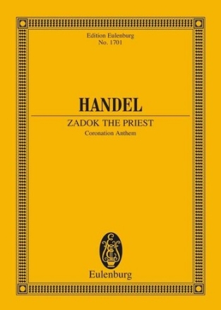 Zadok the Priest Coronation (Cantata)  Studienpartitur