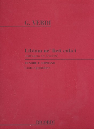 Libiam ne' lieti calici dall'opera La Traviata per soprano, tenore e pianoforte (it)