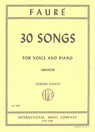 30 Songs for medium voice and piano (fr/en)