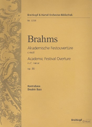 Akademische Festouvertre c-Moll op.80 fr Orchester Kontrabass