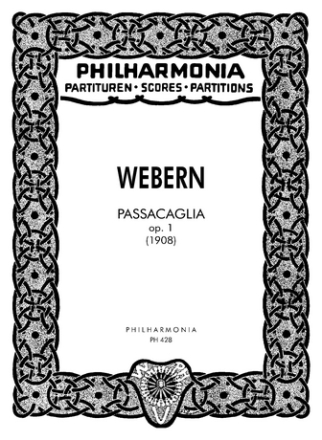 Passacaglia op.1 fr Orchester Studienpartitur