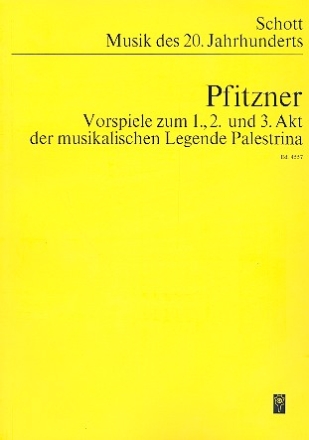 Palestrina fr Orchester Studienpartitur