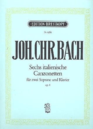 6 italienische Canzonetten op.4 fr 2 Soprane und Klavier