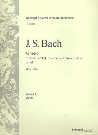 Konzert c-Moll BWV1060 fr 2 Cembali, Streicher und Bc Violine 1