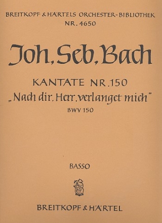 Nach dir Herr verlanget mich Kantate Nr.150 BWV150 Violoncello / Kontrabass