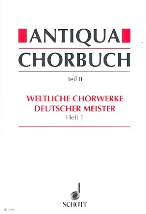 Antiqua Chorbuch Teil 2 Band 1 fr gem Chor a cappella Partitur