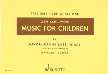 Music for Children vol.4 minor: drone-bass triads fr Singstimme, Blockflte und Schlagzeug score