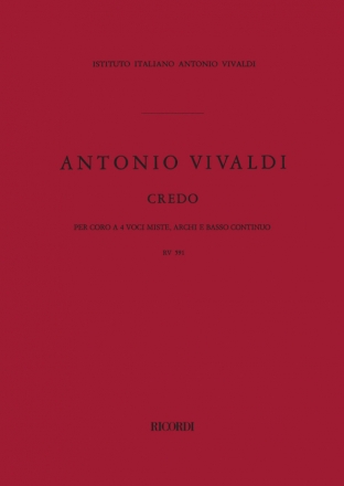 CREDO PER SATB CORO E ARCHI MALIPIERO, GIAN FRANCESCO, ED PARTITURA (LA)