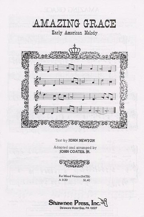 Amazing Grace for mixed chorus and piano score