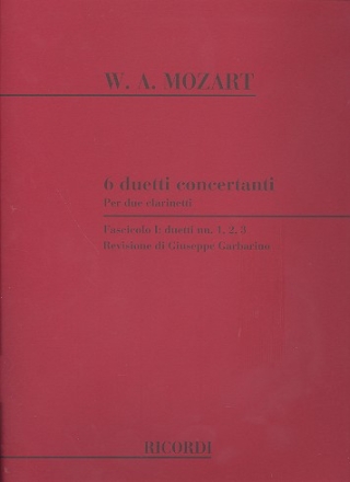 6 duetti concertanti vol.1 (Nr.1-3) fr 2 Klarinetten Spielpartitur