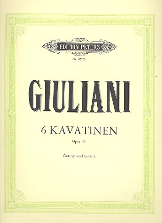 6 Kavatinen op.39 fr Gesang und Gitarre