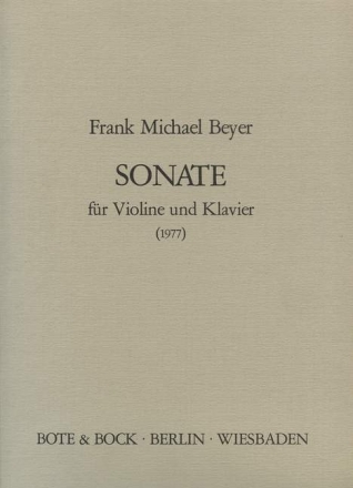 Sonate (1977) fr Violine und Klavier Partitur und 1 Stimme