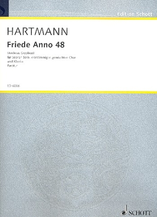 Friede Anno 48 fr gemischten Chor (SATB) mit Sopran solo und Klavier Partitur - (= Klavierstimme)